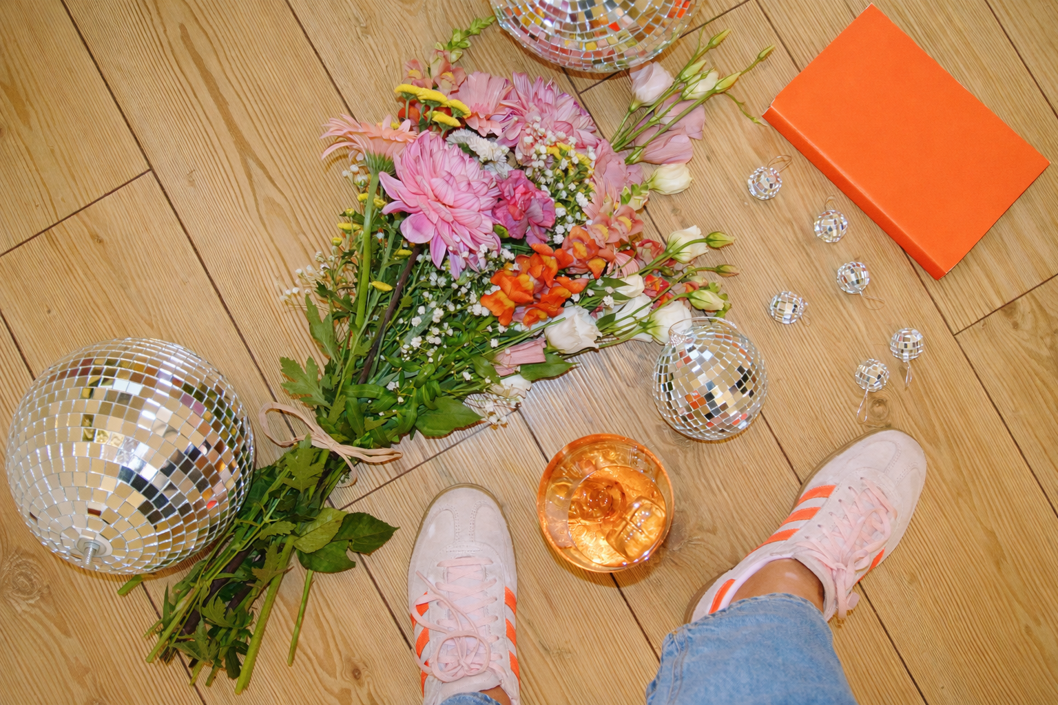 Flowers, Discoballs, Shoes, and an Aperol Spritz