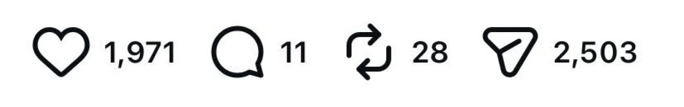 A screenshot of thousands of likes on an Instagram post