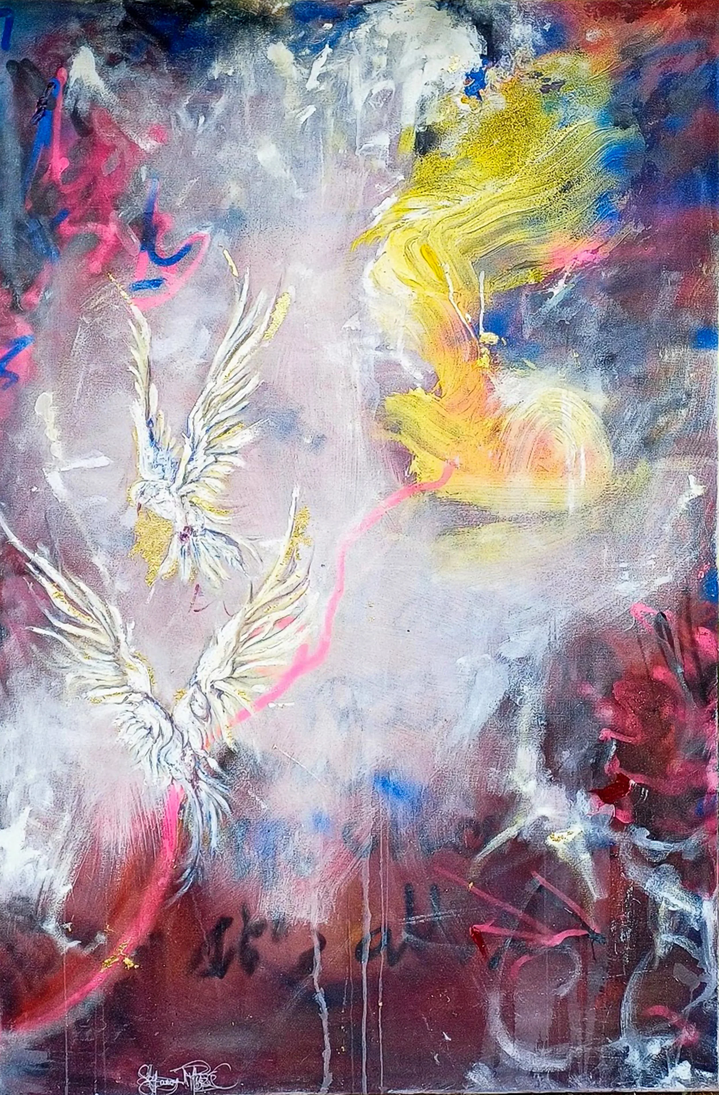 Presagi Bianchi, 2023. Oil, acrylic on canvas - 150 x 100cm
