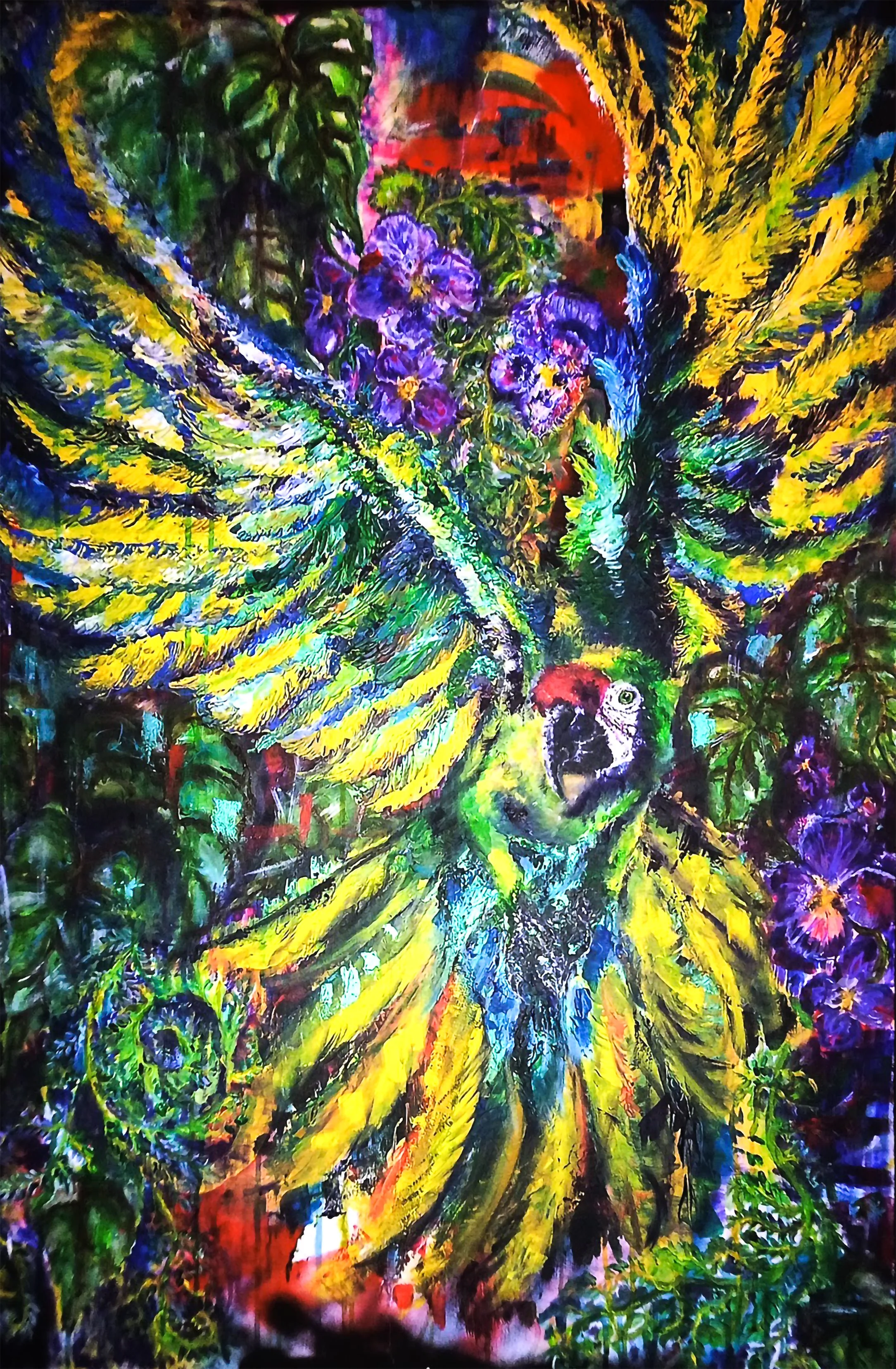 Omega, 2022. Acrylic, spray paint on canvas - 118 x 78cm