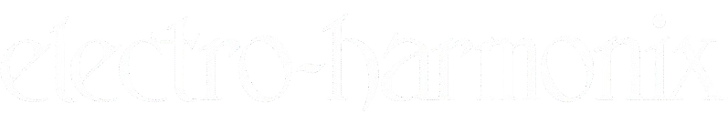 Electro-Harmonix logo in white text on a black background.
