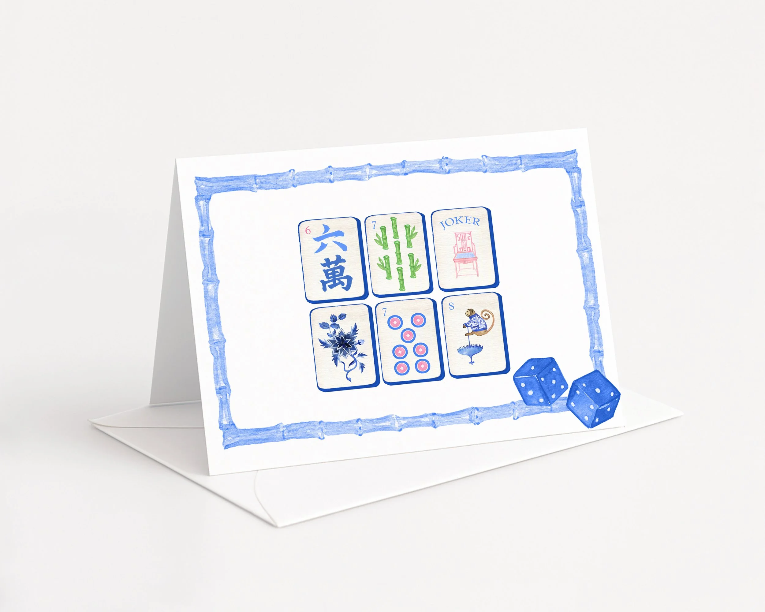 Tiles for Travel Mahjong Notecards