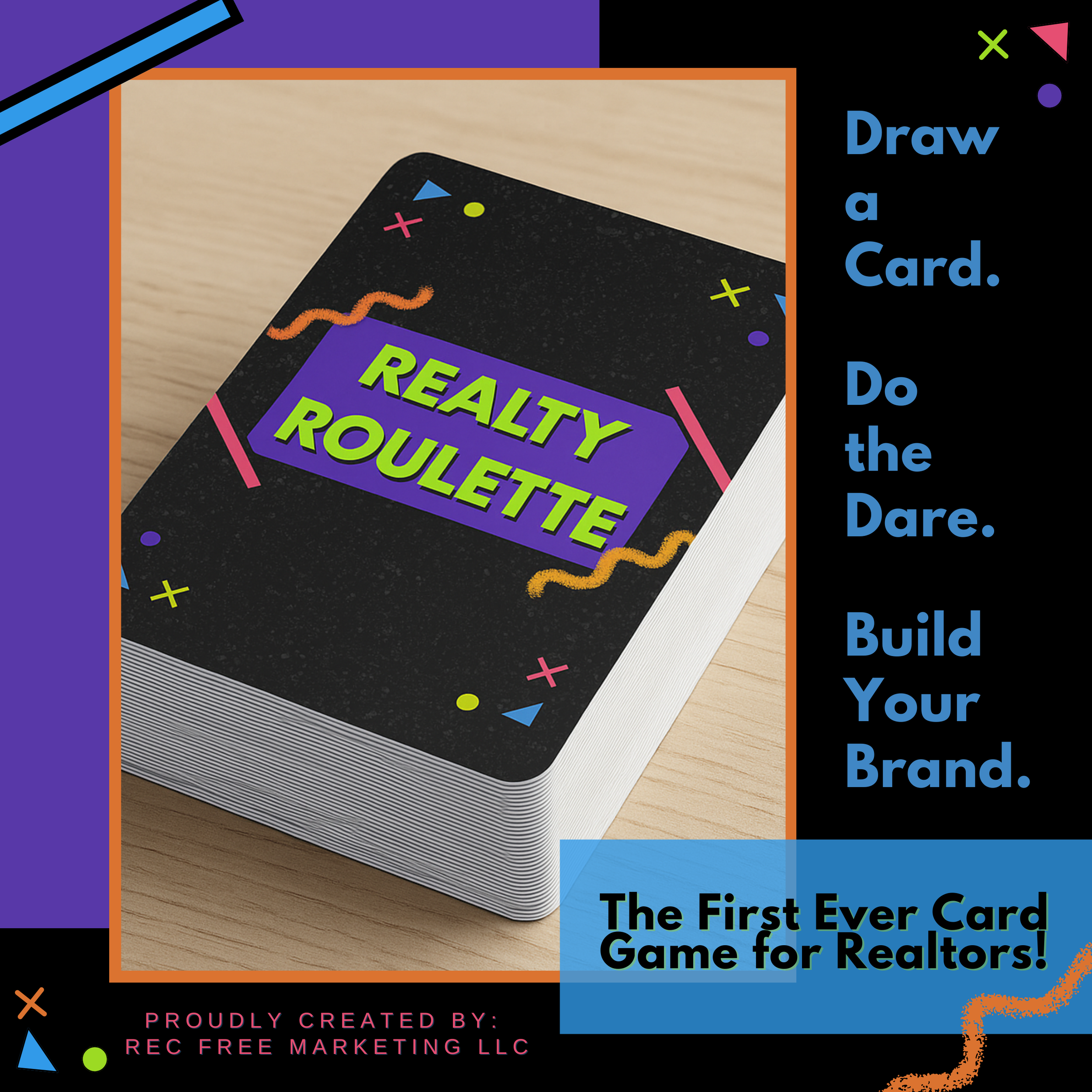 Realty Roulette realtor card game – draw a card, do the dare, build your brand – real estate marketing tool