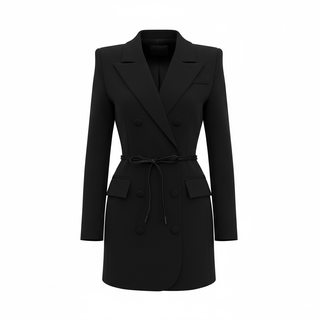 BLACK TAILORED JACKET DRESS