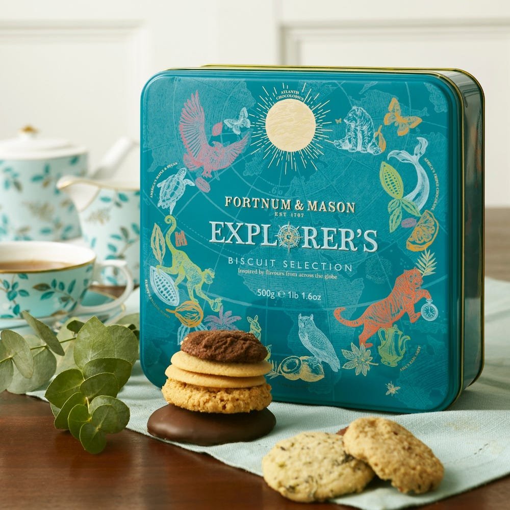 Biscuit packaging for Fortnum & Mason