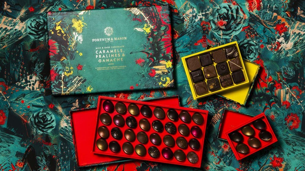 Chocolate ganache packaging for Fortnum and Mason