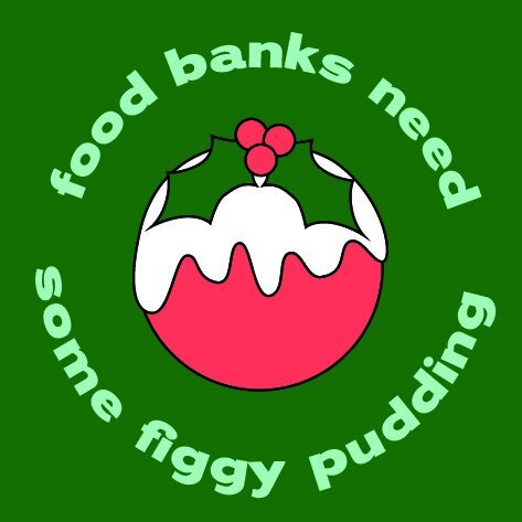 Think Food Bank Christmas Sticker