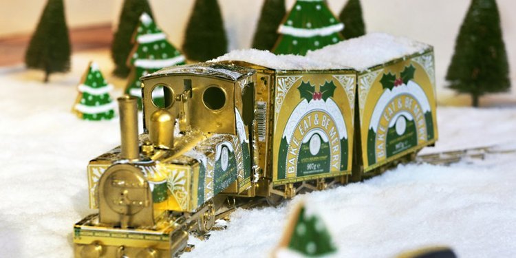 Christmas packaging for Lyle's Golden Syrup