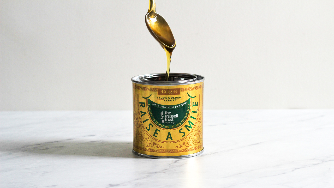 Trussel Trust packaging for Lyle's Golden Syrup