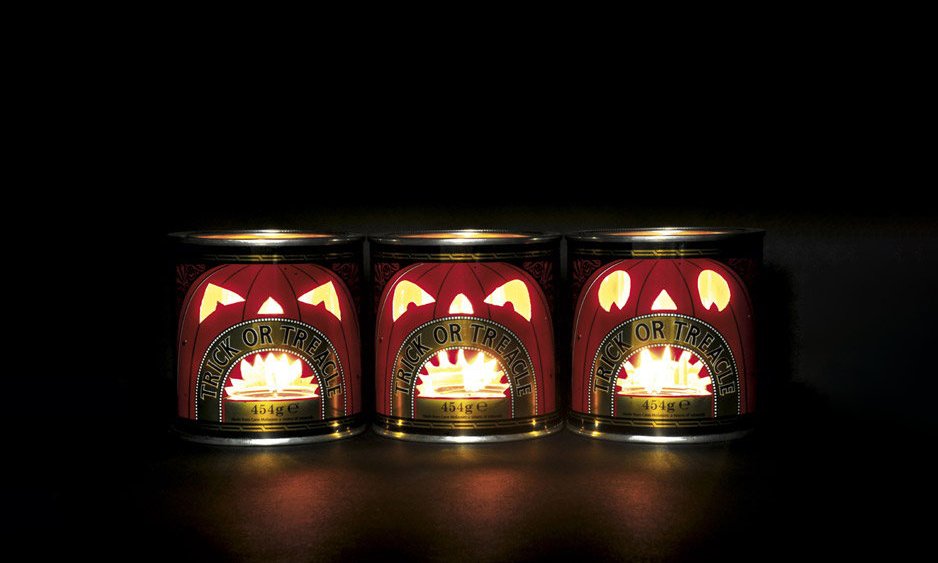 Halloween packaging for Lyle's Golden Syrup