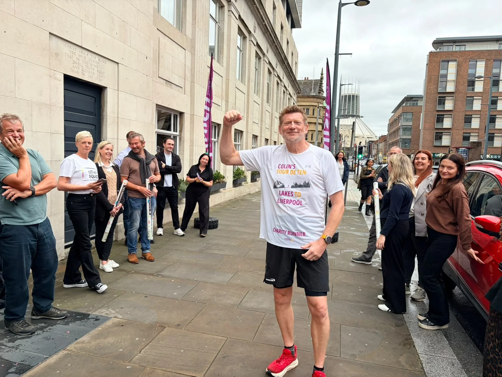 KQ Liverpool CEO cheers as he finishes his 130 mile run