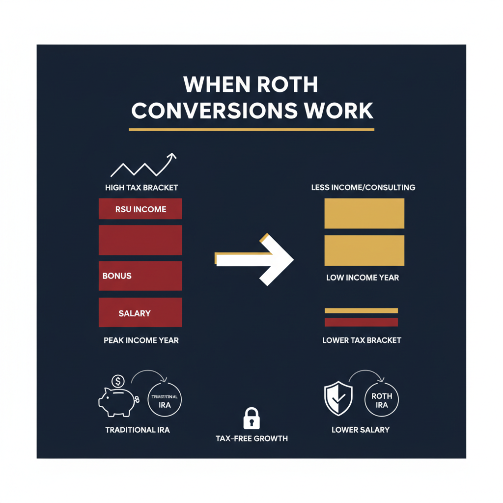 Roth Conversions for High Earners: When They Work (and When They Don’t) — W-2 Executive Edition