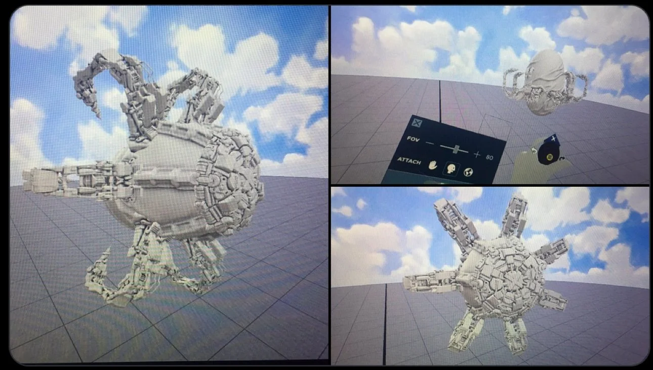 AR scene with galaxy plane, screenshot