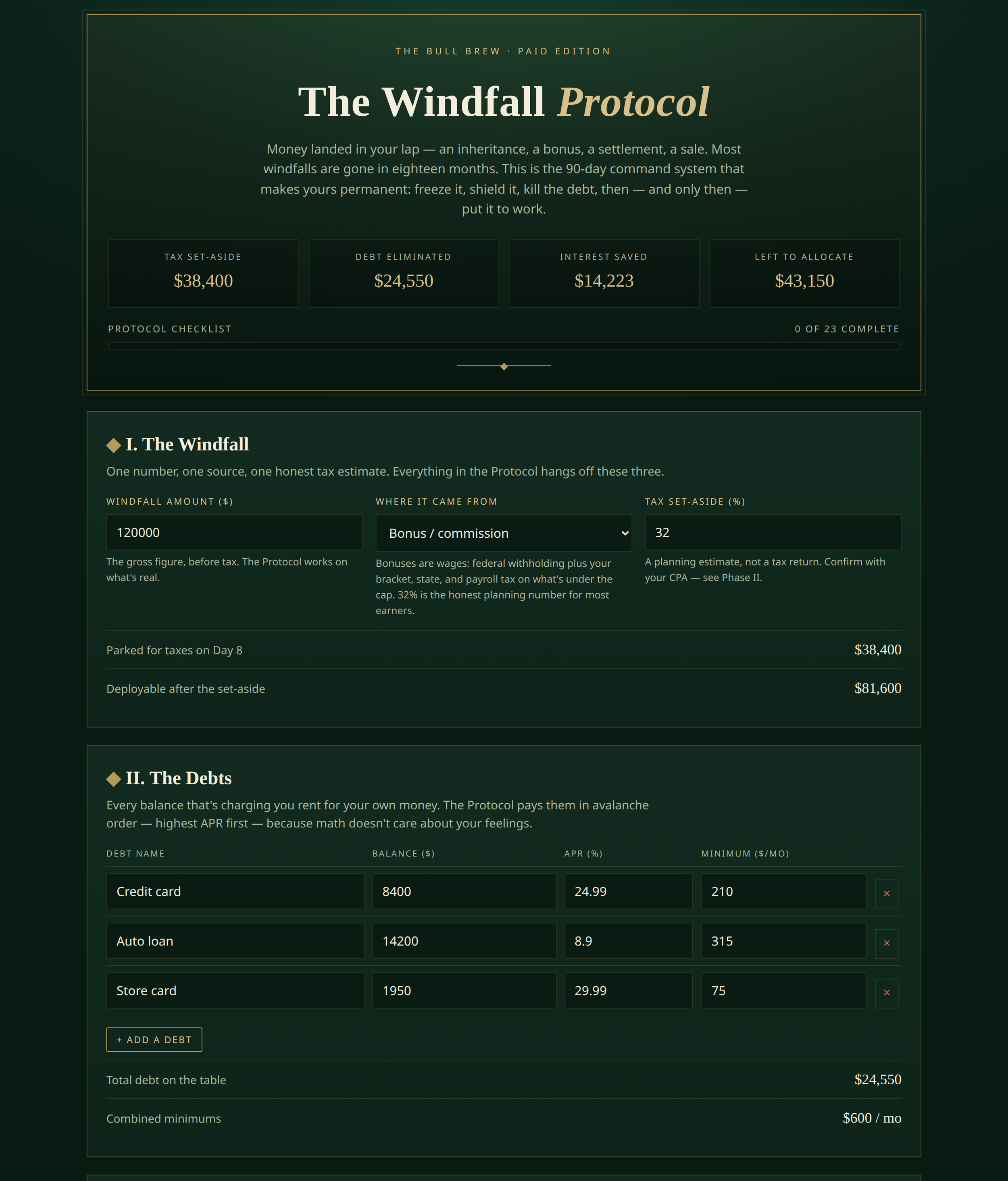 The Windfall Protocol preview