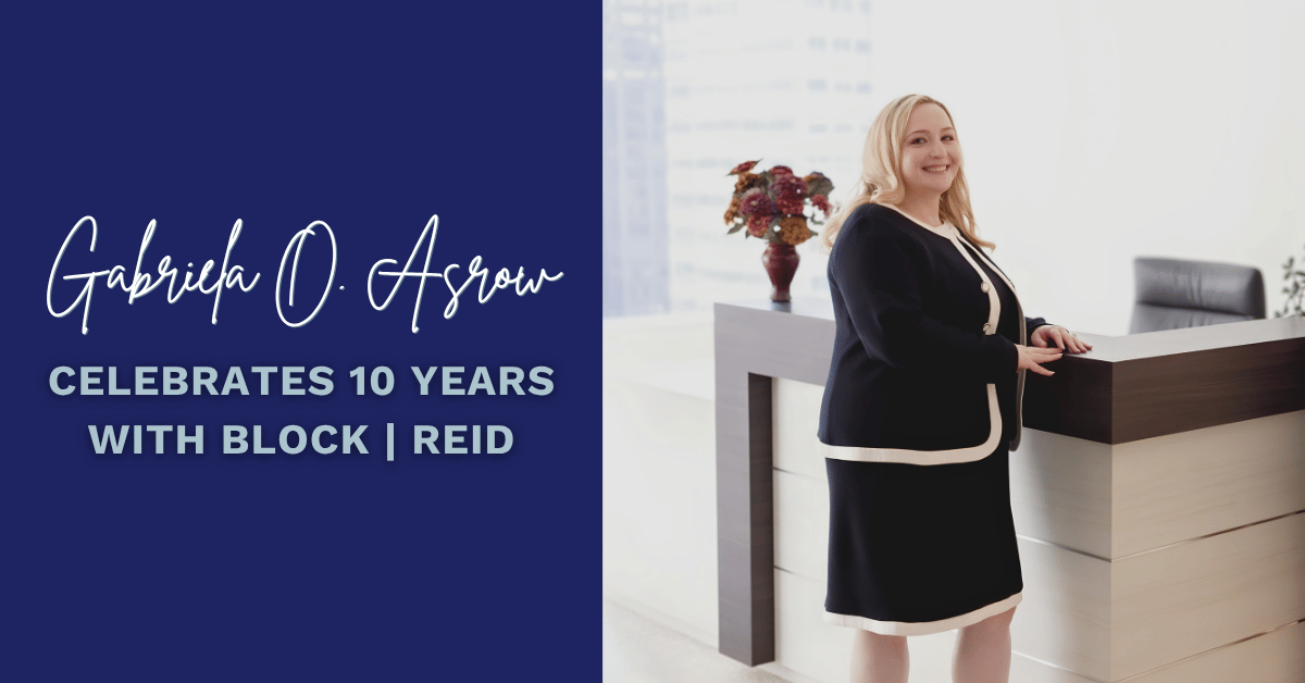 Gabriela O. Asrow Celebrates 10 Years with Block | Reid hoffenberg chicago illinois family lawyer