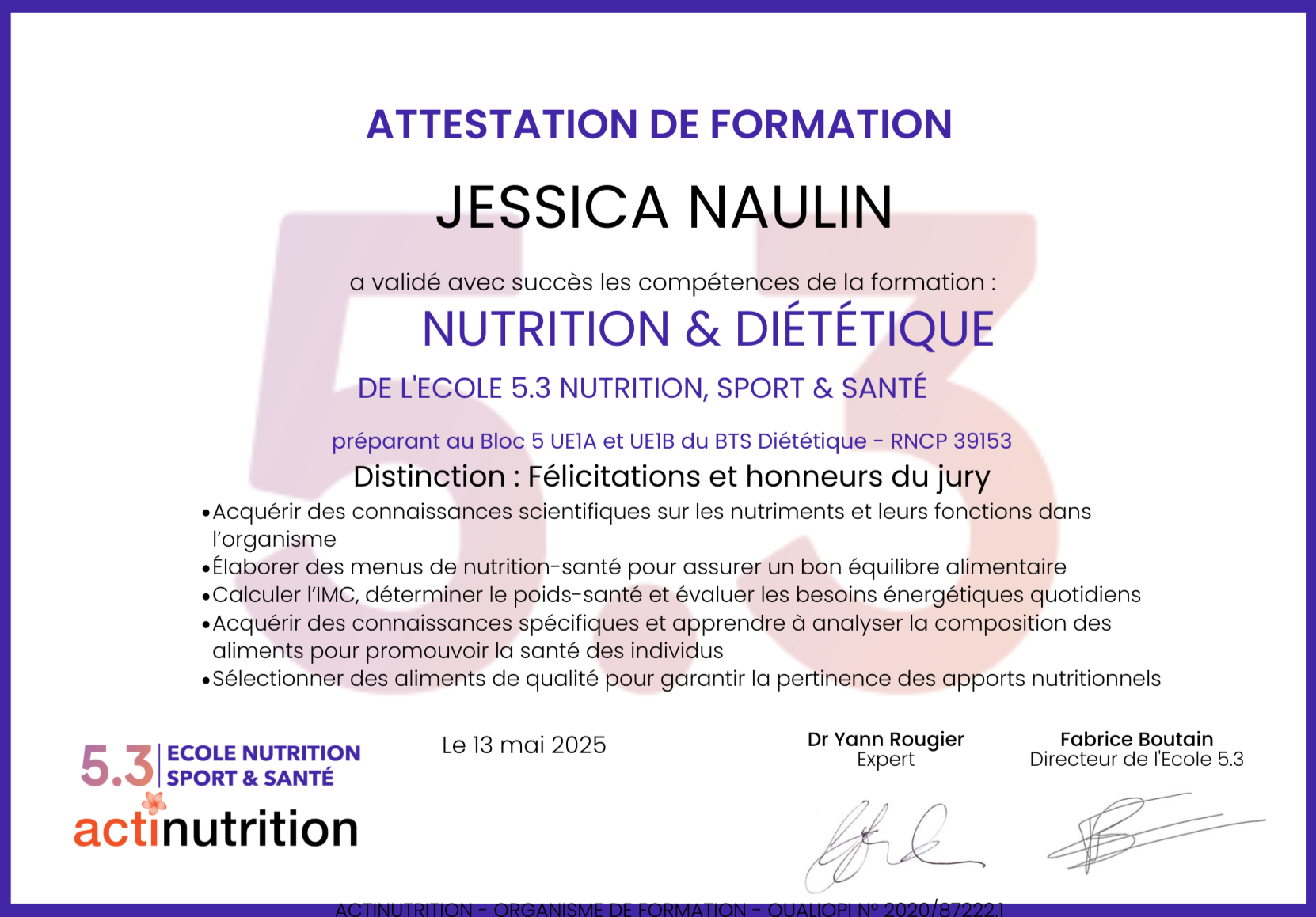 diplôme nutritionniste, diététique, plan alimentaire, coaching nutrition, perte de poids