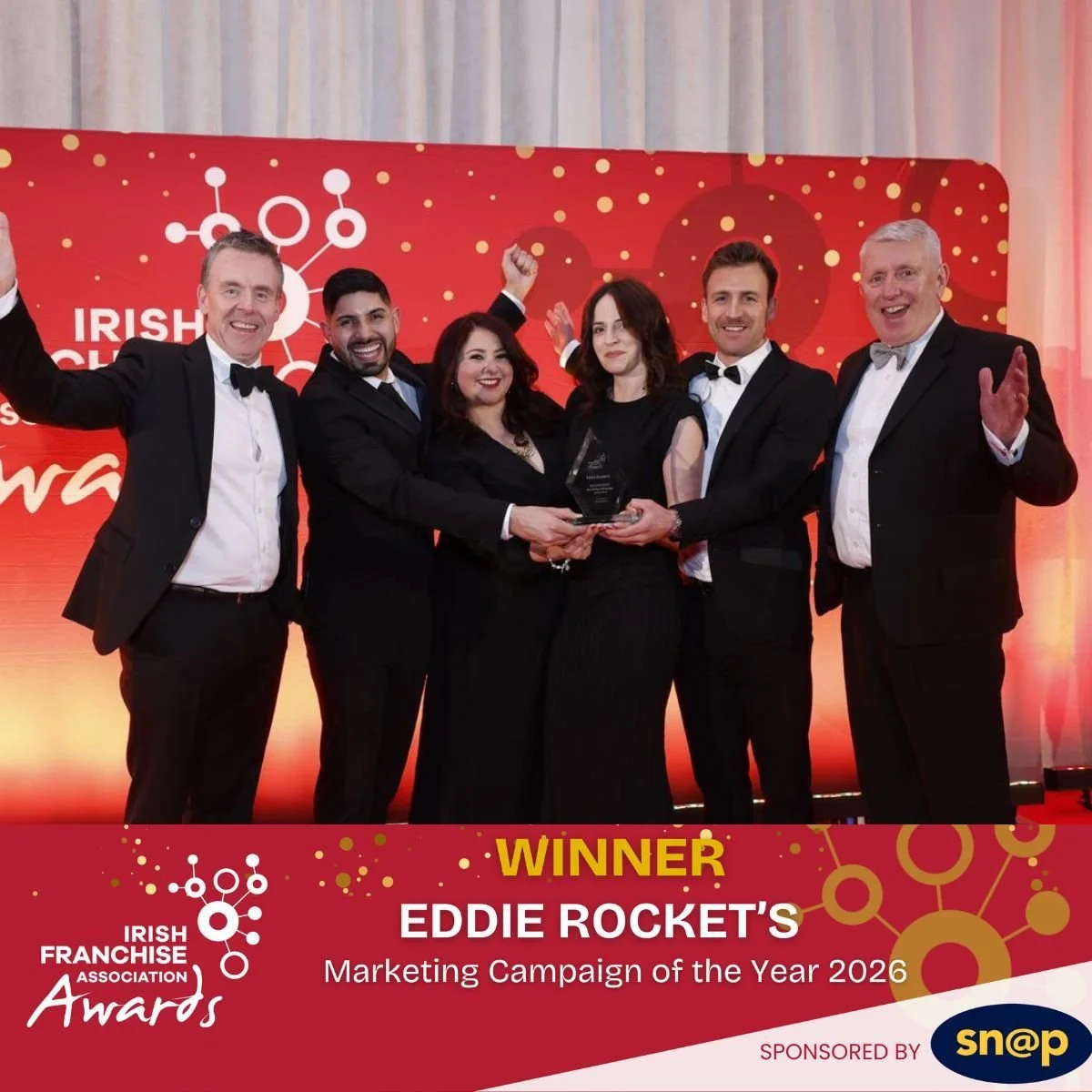 Eddie Rocket’s Celebrates Win at the 2026 Irish Franchise Association Awards