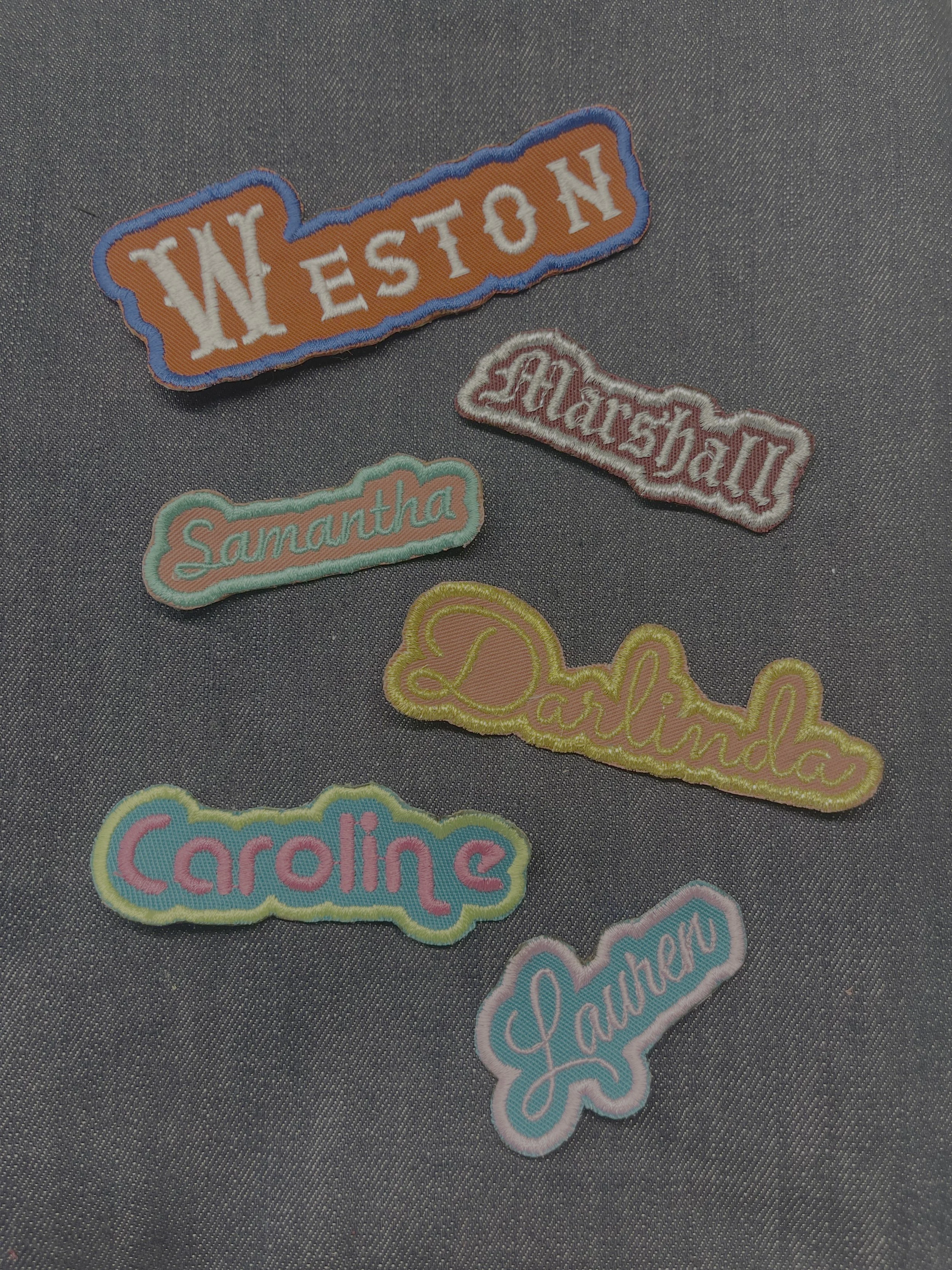 Custom Embroidered Bubble Name Patch