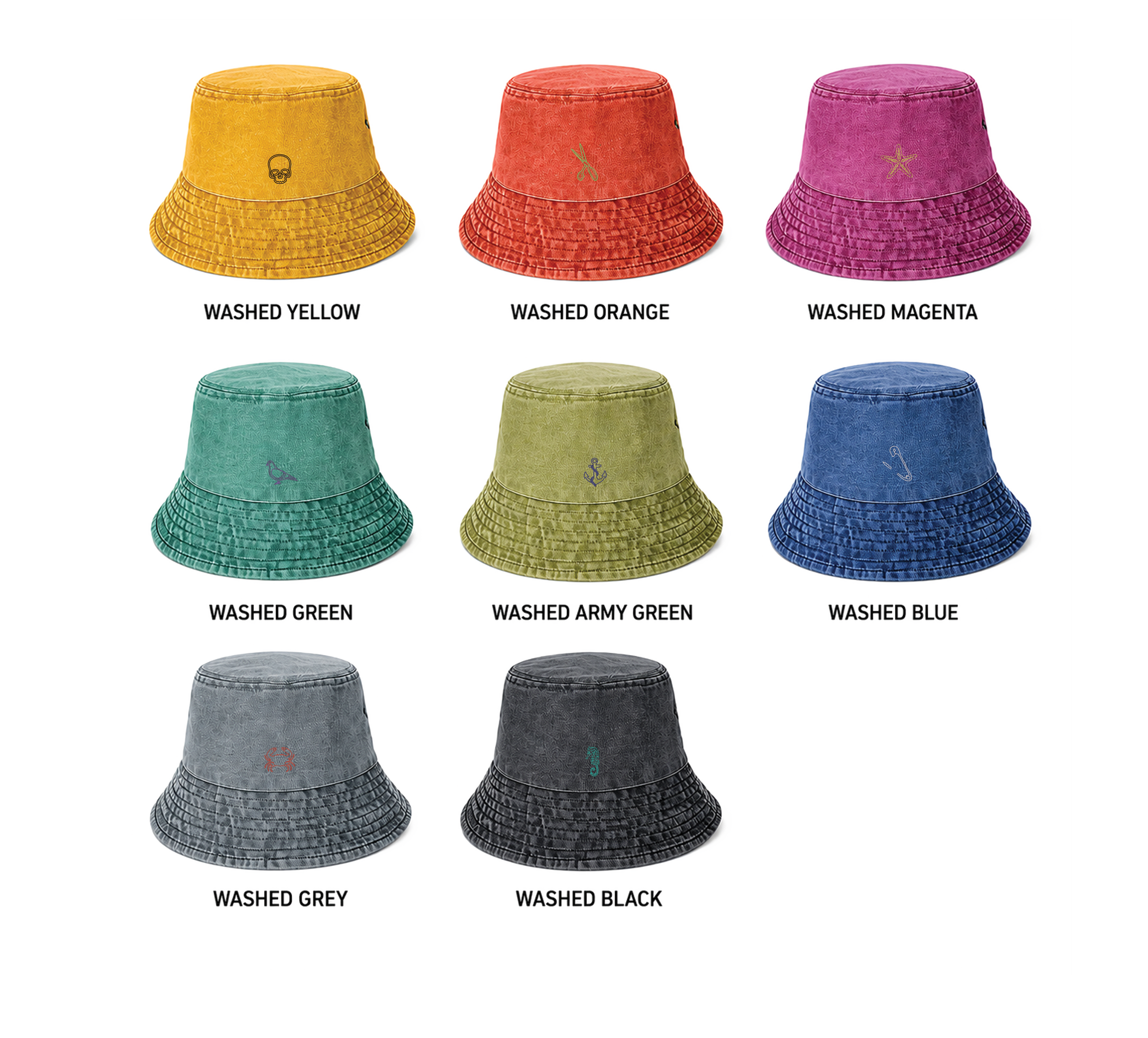 BUCKET HATS WITH LUCKY CHARMS.png