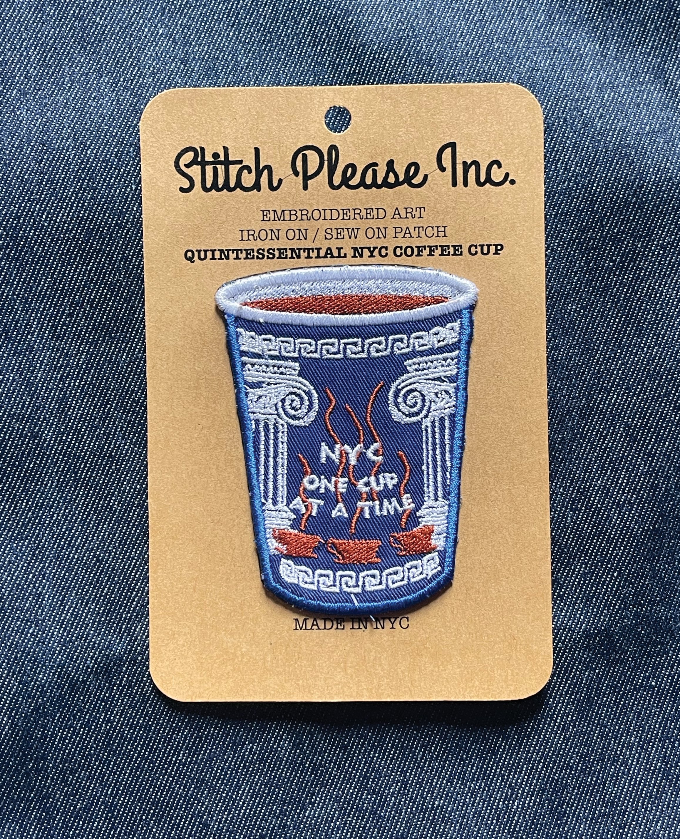 NYC Greek Coffee Cup Patch