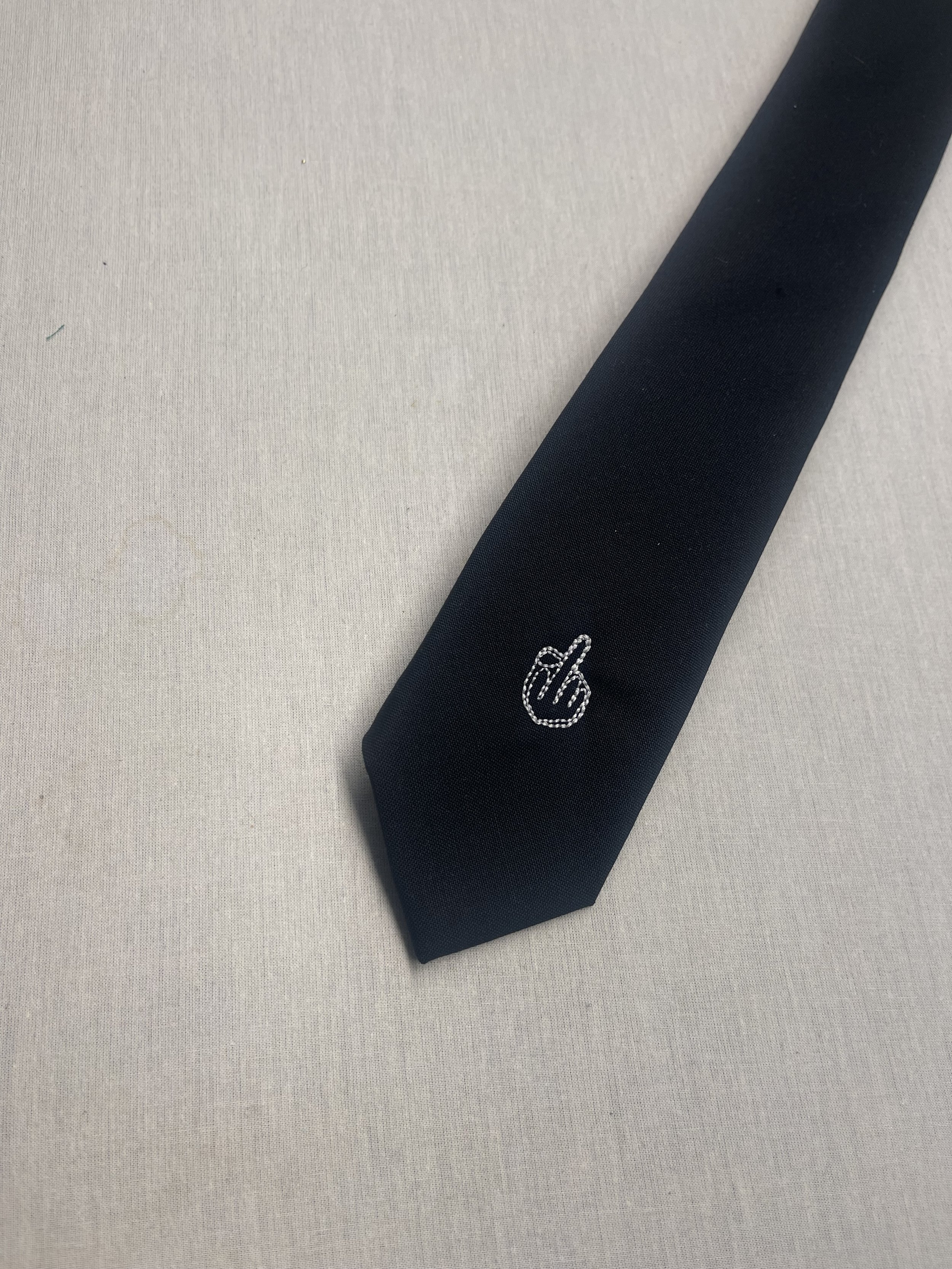 Custom Embroidered Lucky Charm Skinny Tie