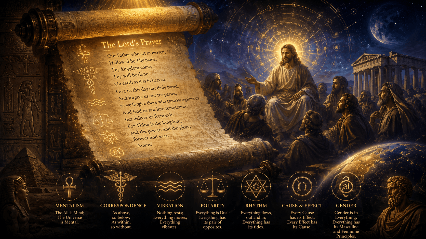 The Hidden Code: Did Jesus Teach the 7 Hermetic Principles in the Lord’s Prayer?