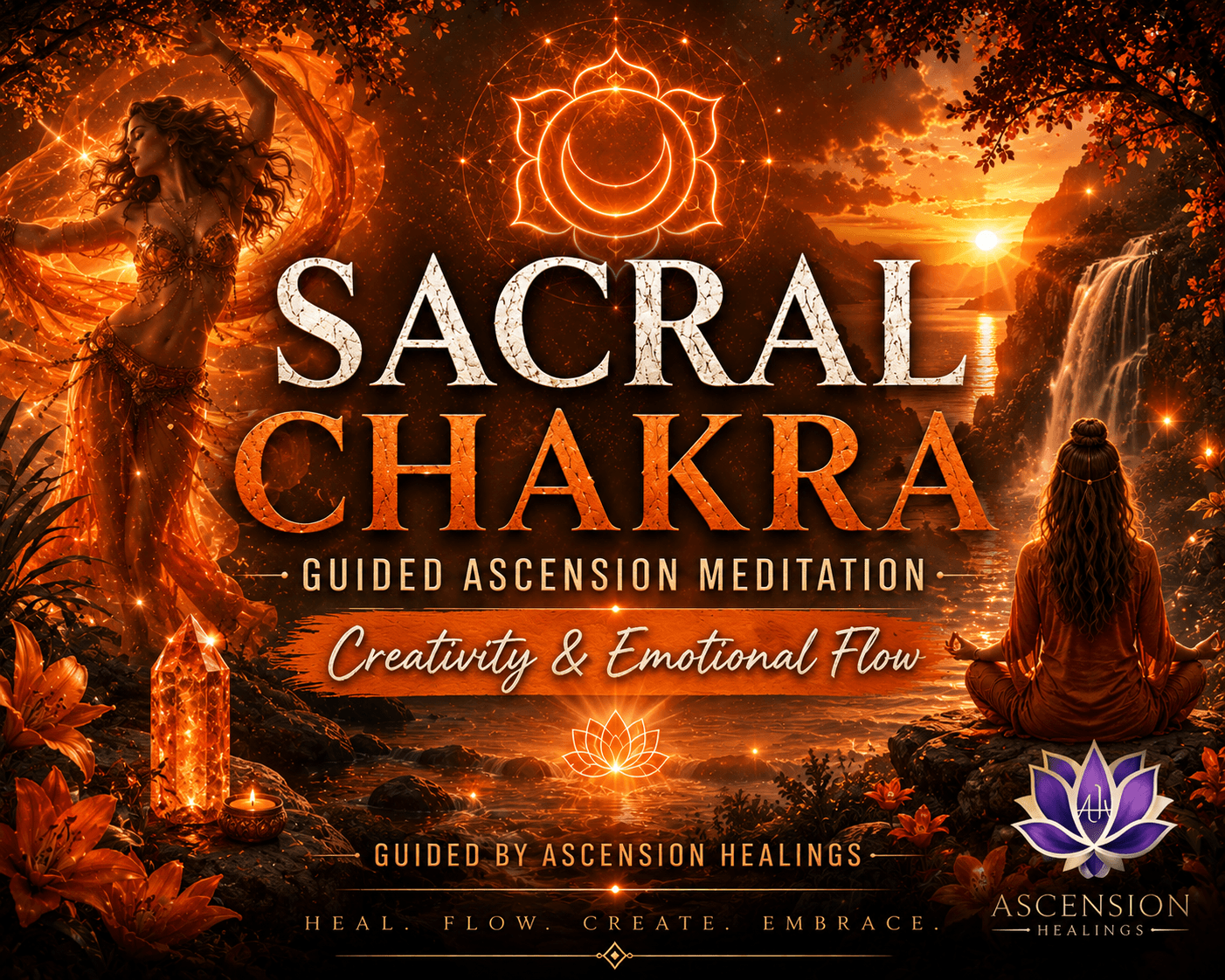Sacral Chakra Guided Meditation with Crystal Singing Bowls – Creativity & Emotional Flow