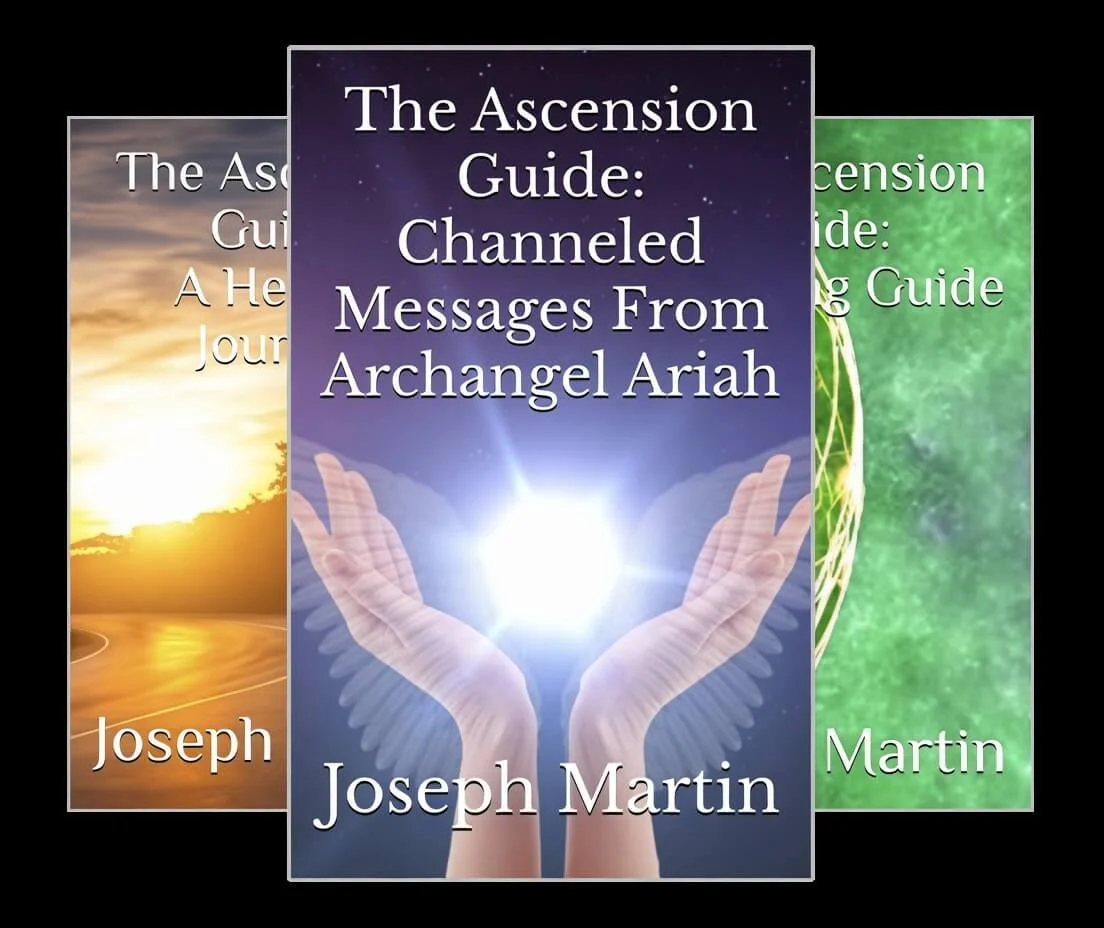 Three book covers overlapping, titled "The Ascension Guide Series by Joseph Martin.