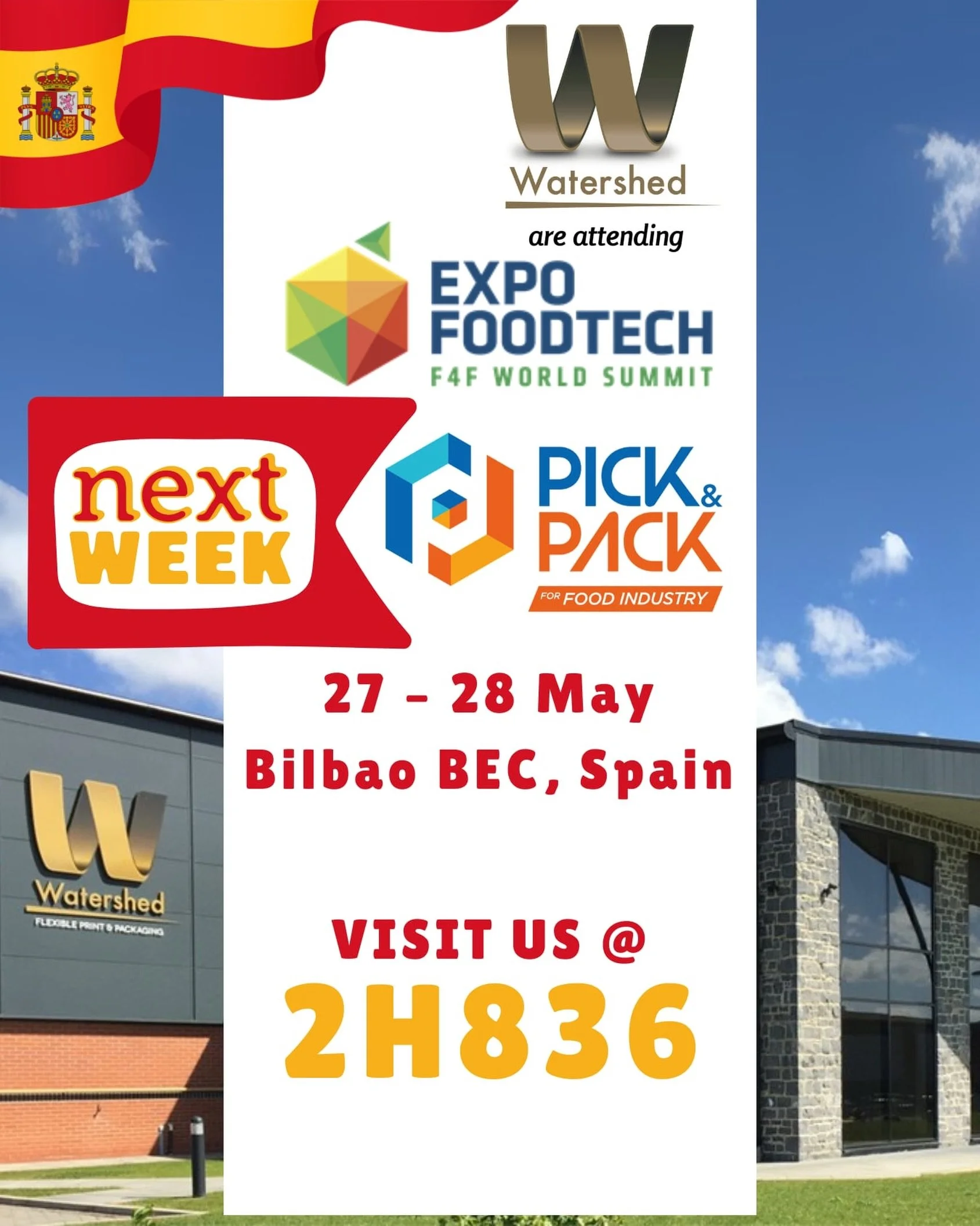 ⏱️ The countdown is on!

Catch us at PICK&amp;PACK 2026 on 27-28 May.

Come and say &iexcl;Hola! &ndash; we&rsquo;d love to see you there.

@pickpack_expo 

#pickpack2026 #packaging #spain #exhibition #teamwatershed