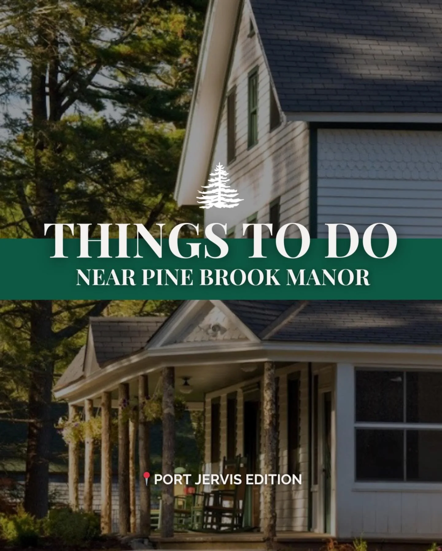 A stay at Pine Brook Manor comes with more than quiet mornings and forest views.

Just 15 minutes away in Port Jervis:
☕️ Coffee, breakfast, and browsing at Foundry42
🍴 Cozy, plant-based comfort food at Fogwood &amp; Fig
🍻 Craft beer and bites at F