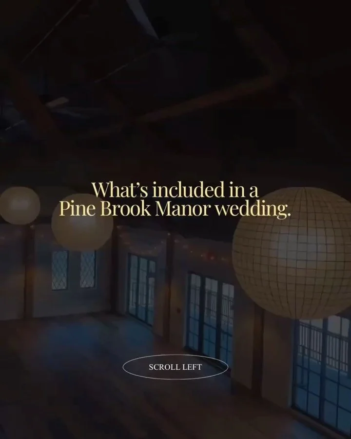 Before you compare venue pricing, it helps to know what&rsquo;s included. 💌

Pine Brook Manor is a private estate wedding experience, with exclusive access to the grounds and event spaces, built-in comfort, and the flexibility to design a celebratio