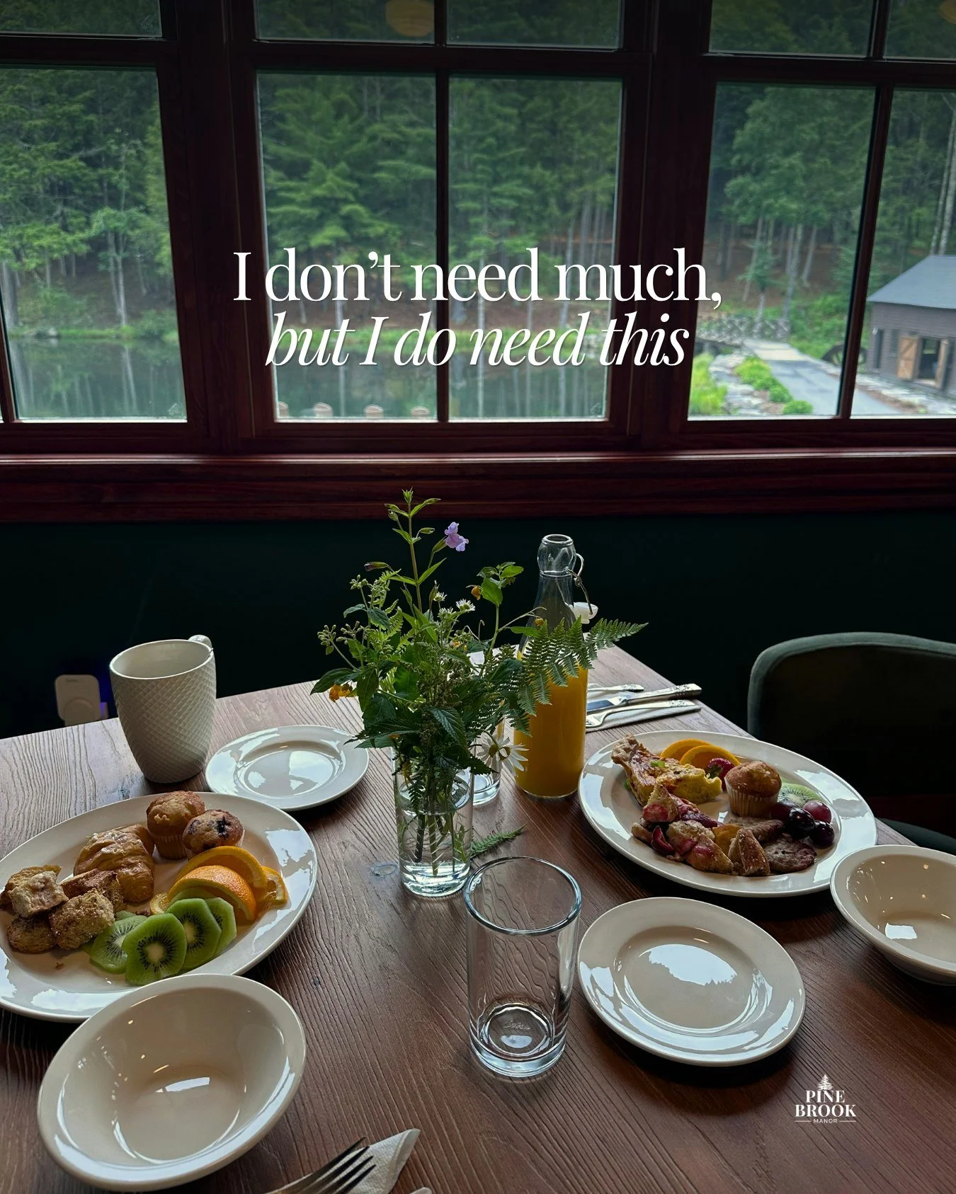 And by &ldquo;this,&rdquo; we mean slow mornings, a little fresh air, trails worth wandering, and views worth the hike. 🌲

Come stay awhile and see what&rsquo;s waiting beyond the Manor. Plan your stay through the link in bio.