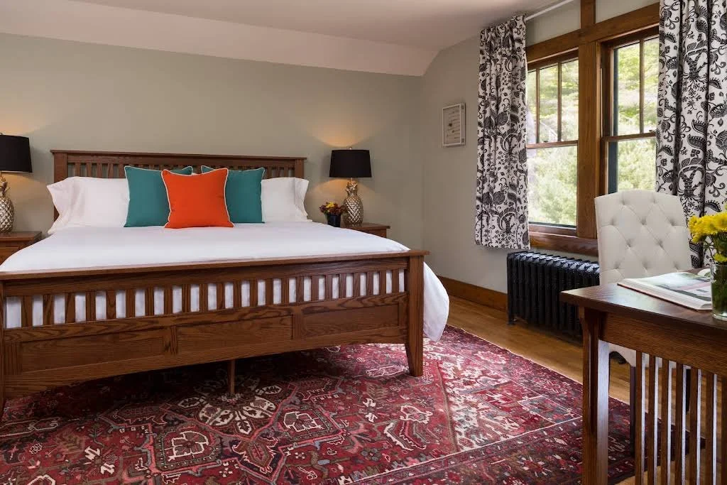 Prepared king guest room at Pine Brook Manor