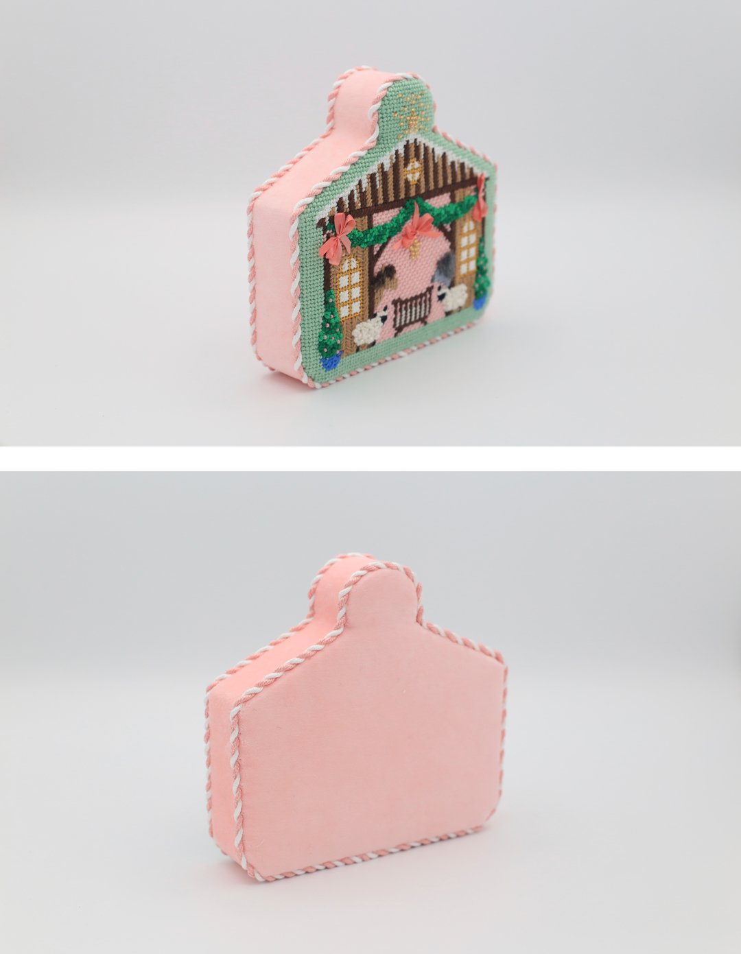 Stand up finished with hand dyed signature velvet