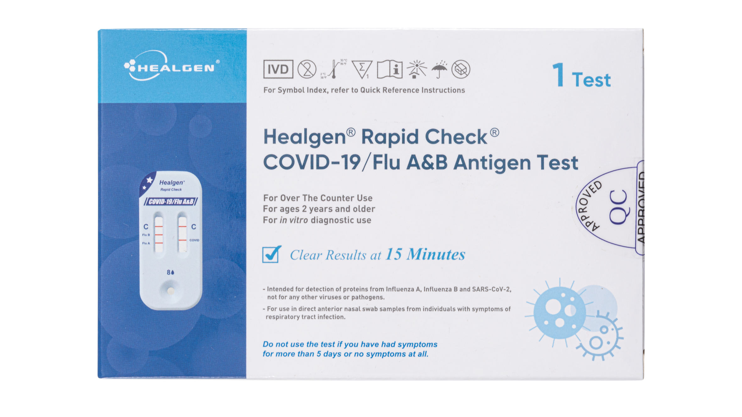 Healgen® Rapid Check® COVID-19/Flu A&B Antigen Test