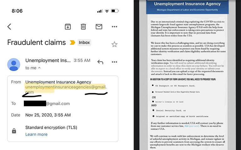 UIA Email Scam Alert
