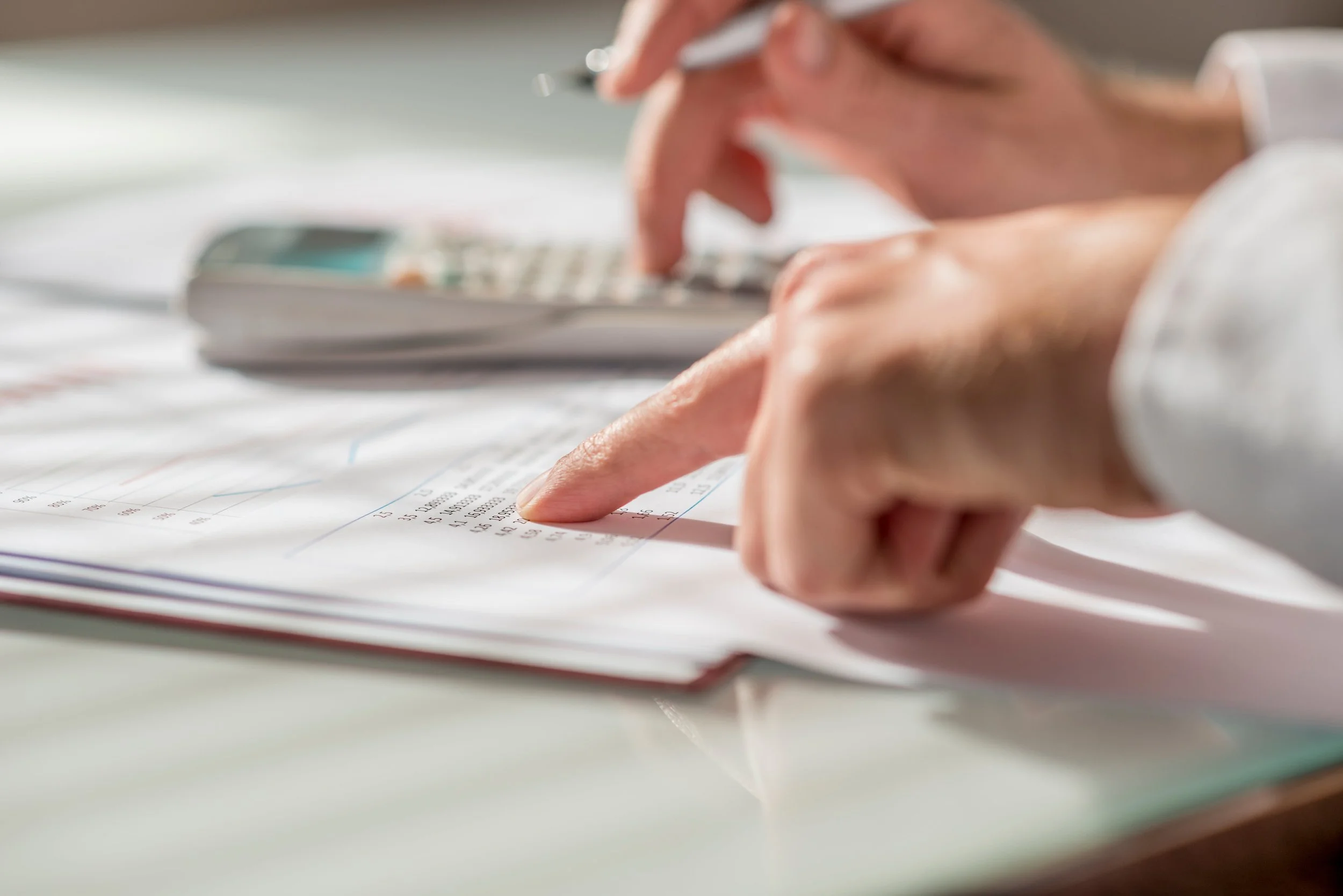 CPA presenting financial data on screen for business clients