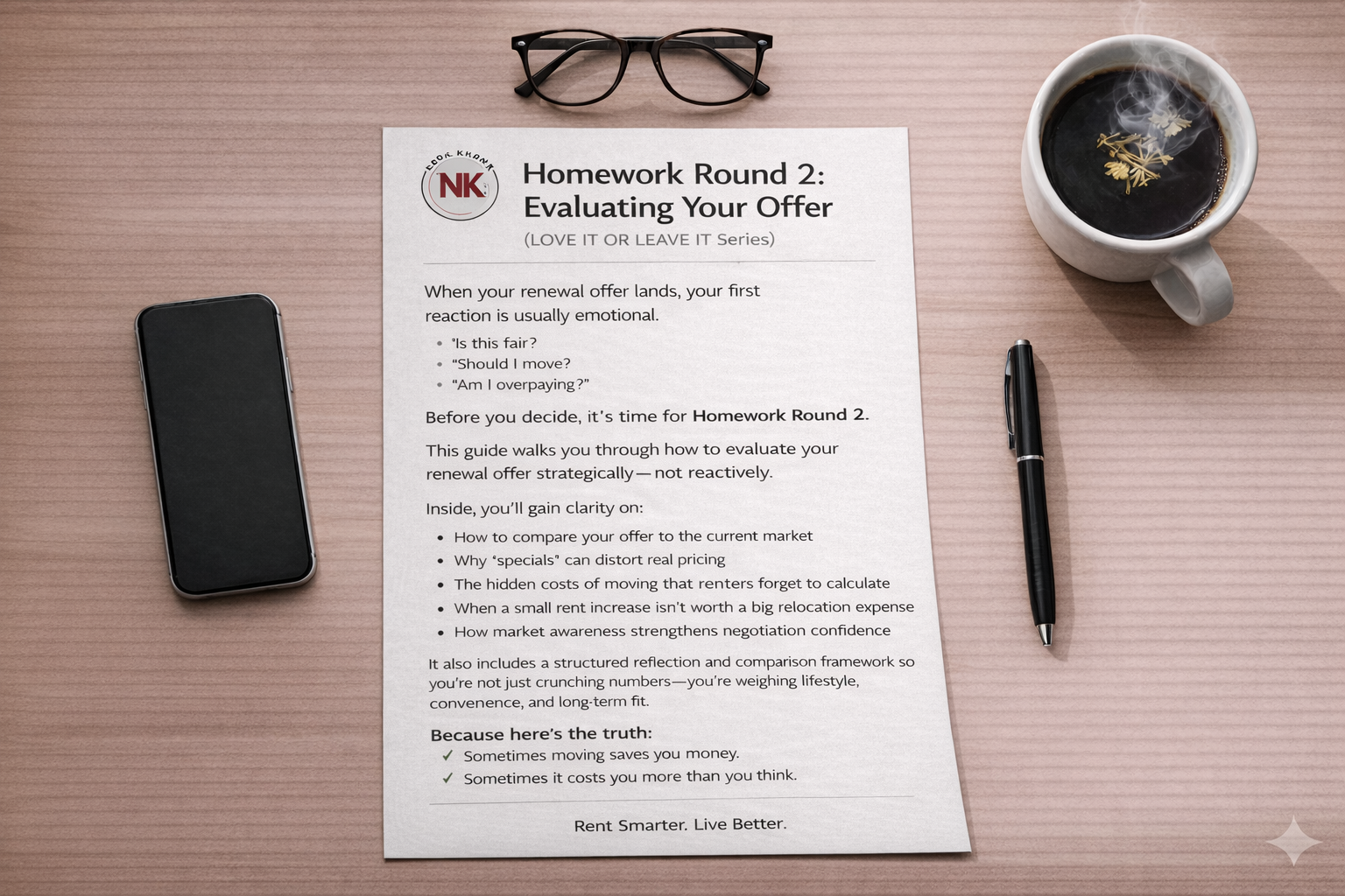 Homework Round 2: Evaluating Your Offer