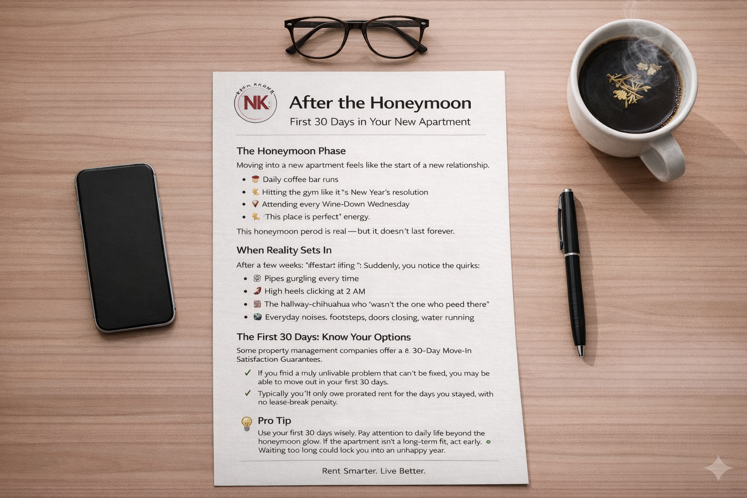 After the Honeymoon: First 30 Days in Your New Apartment