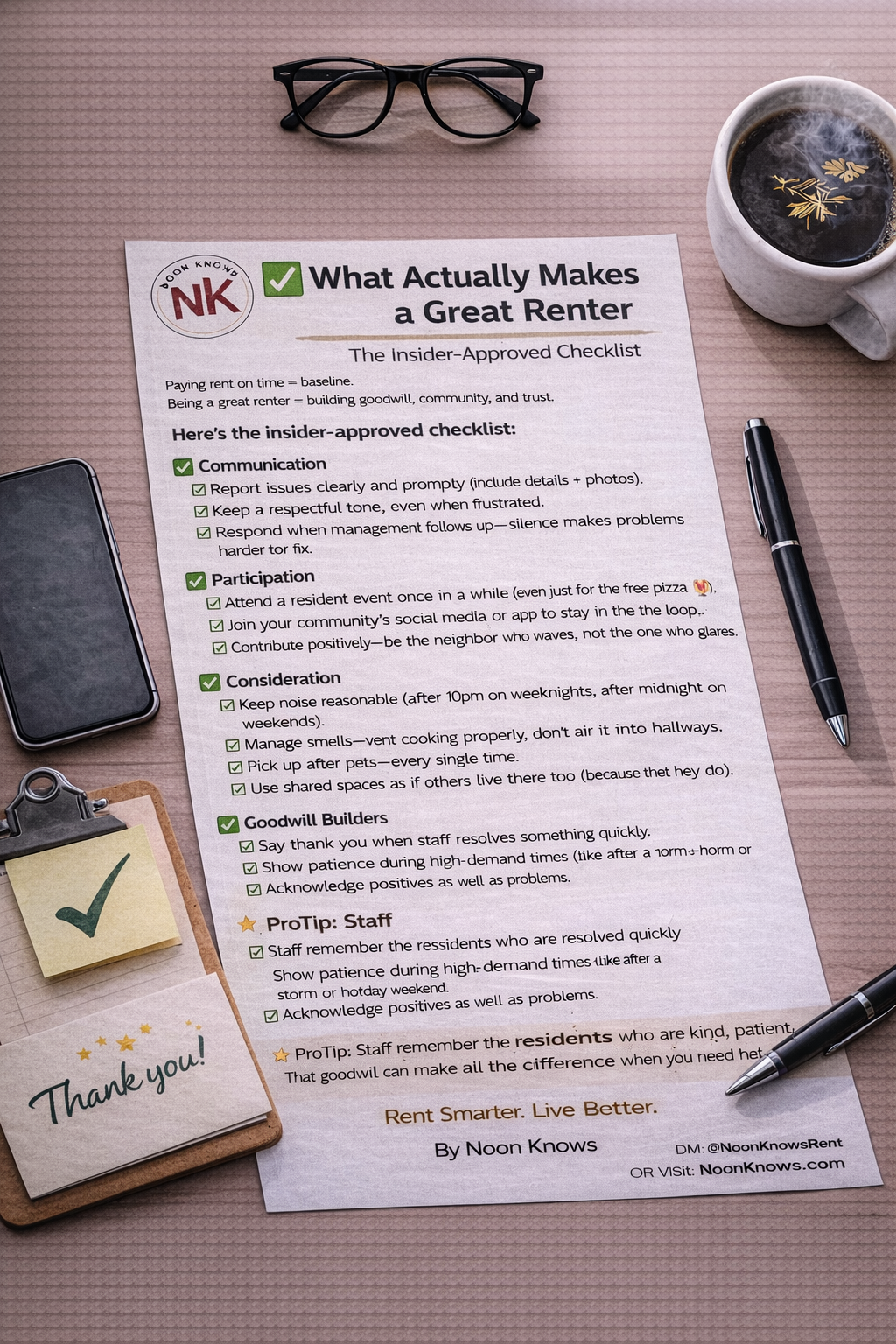 ✅ What Actually Makes a Great Renter Checklist