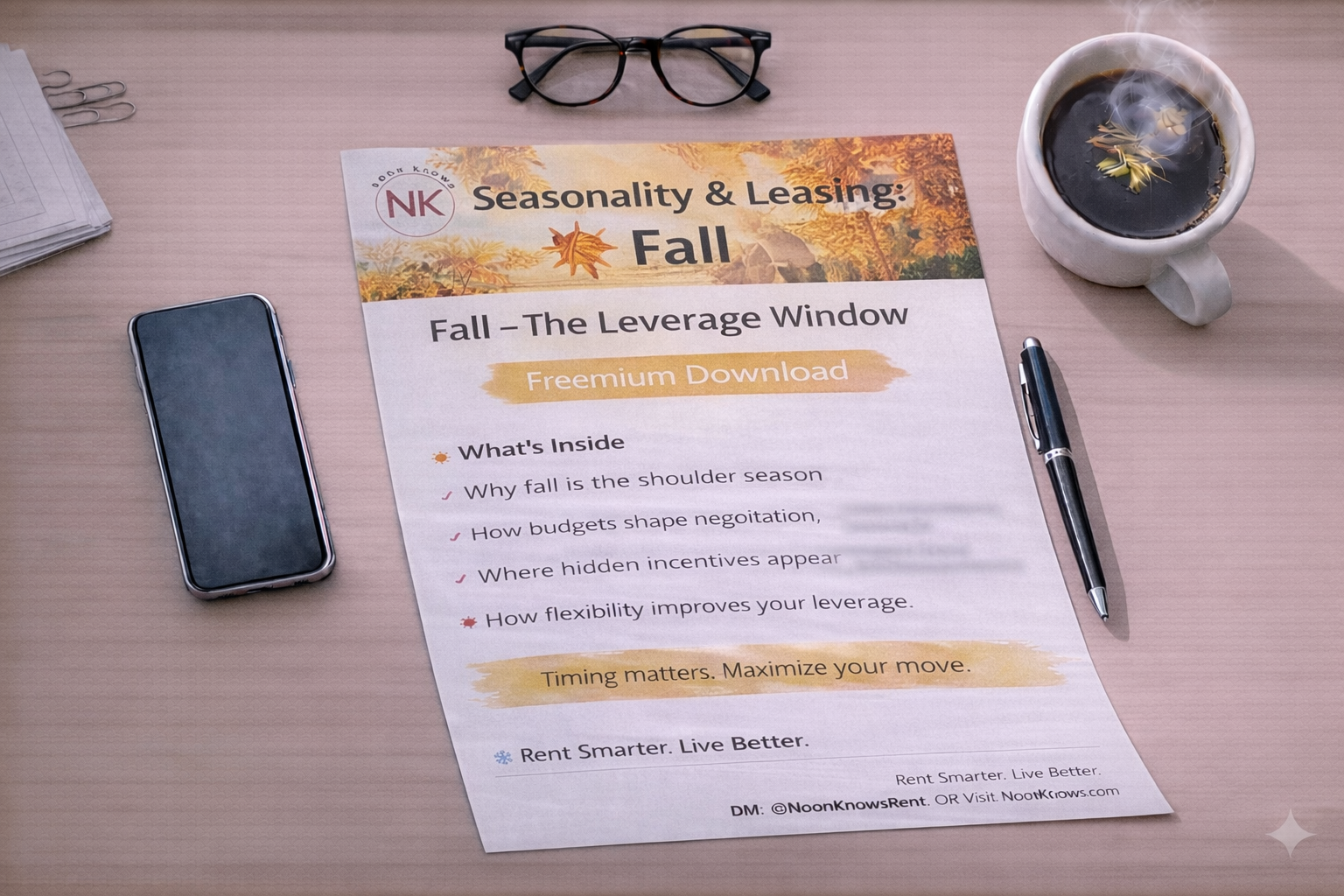Seasonality & Leasing: Fall – The Leverage Window
