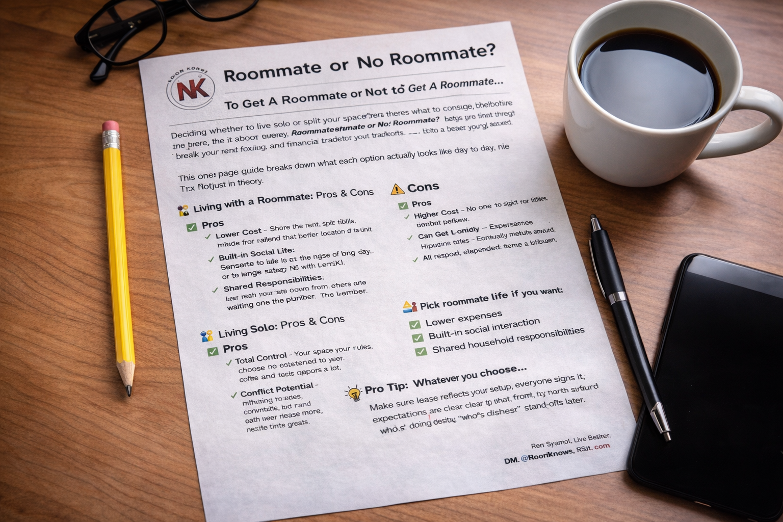 Roommate or NO Roommate