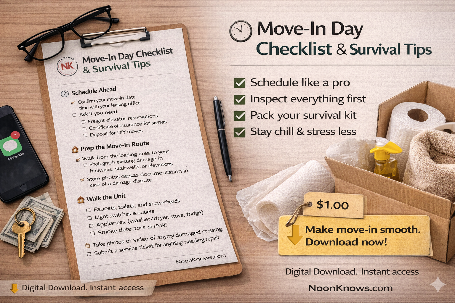 Move-In Day Checklist & Survival Tips