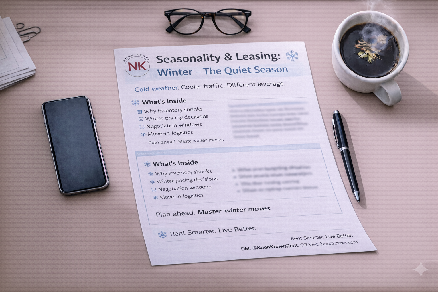 Seasonality & Leasing: Winter – The Quiet Season