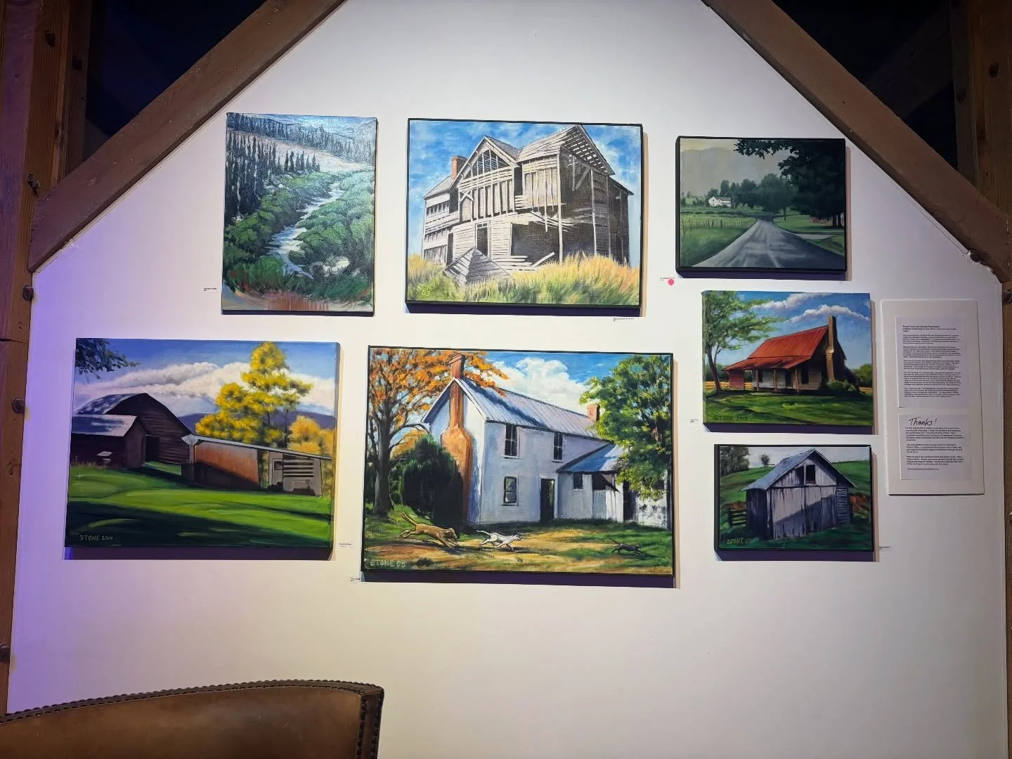 Jack&rsquo;s retrospective&ldquo;Partial Truths and Outright Fabrications&rdquo; is coming down today! If you missed the show, there will be a more permanent display in the side room of @continentalclubgallerygso 🖼️