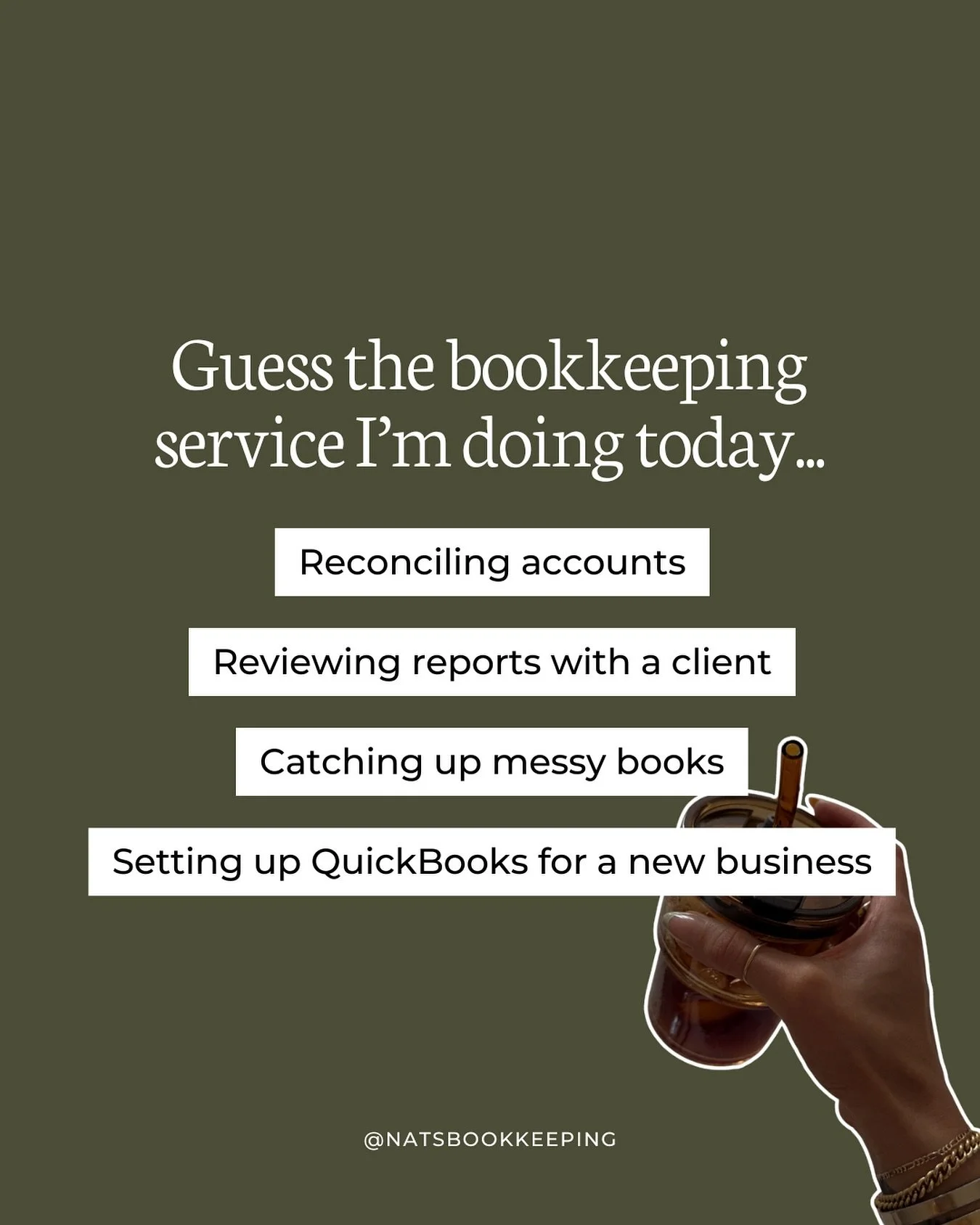 Every day looks a little different in a bookkeeper&rsquo;s world &mdash; and that&rsquo;s what I love about it!

Some days I&rsquo;m reconciling accounts, others I&rsquo;m catching up messy books, reviewing reports with clients, or helping a new busi