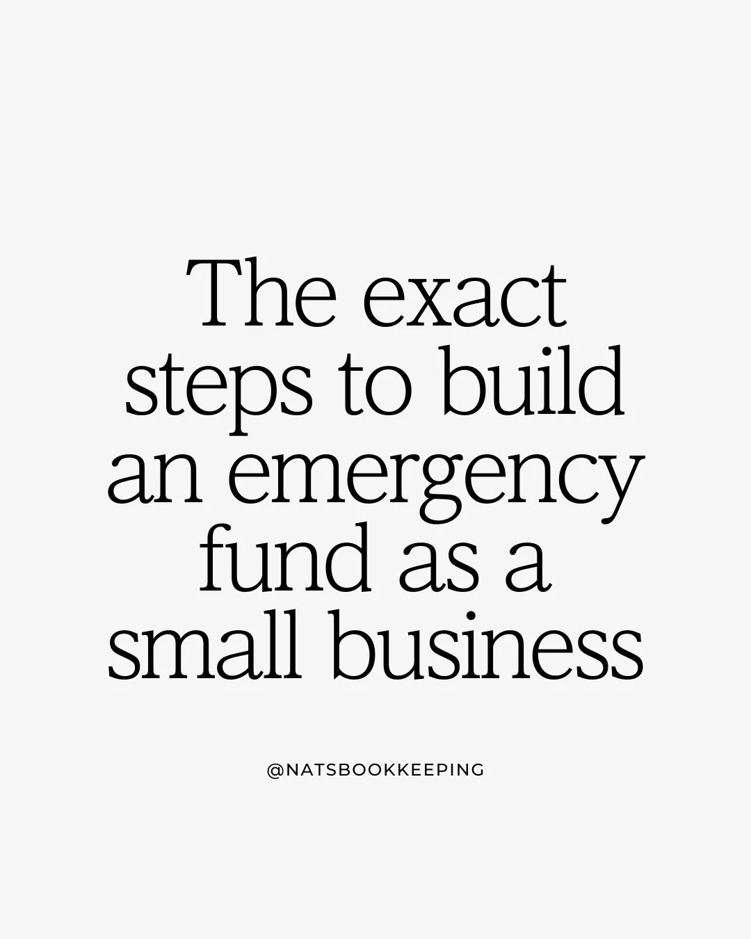 This is for every business owner who knows they need an emergency fund, but just doesn&rsquo;t totally know how to start one...

Here&rsquo;s what I tell my small business clients to do:

1️⃣ Decide how much you want to save! A good rule of thumb is 