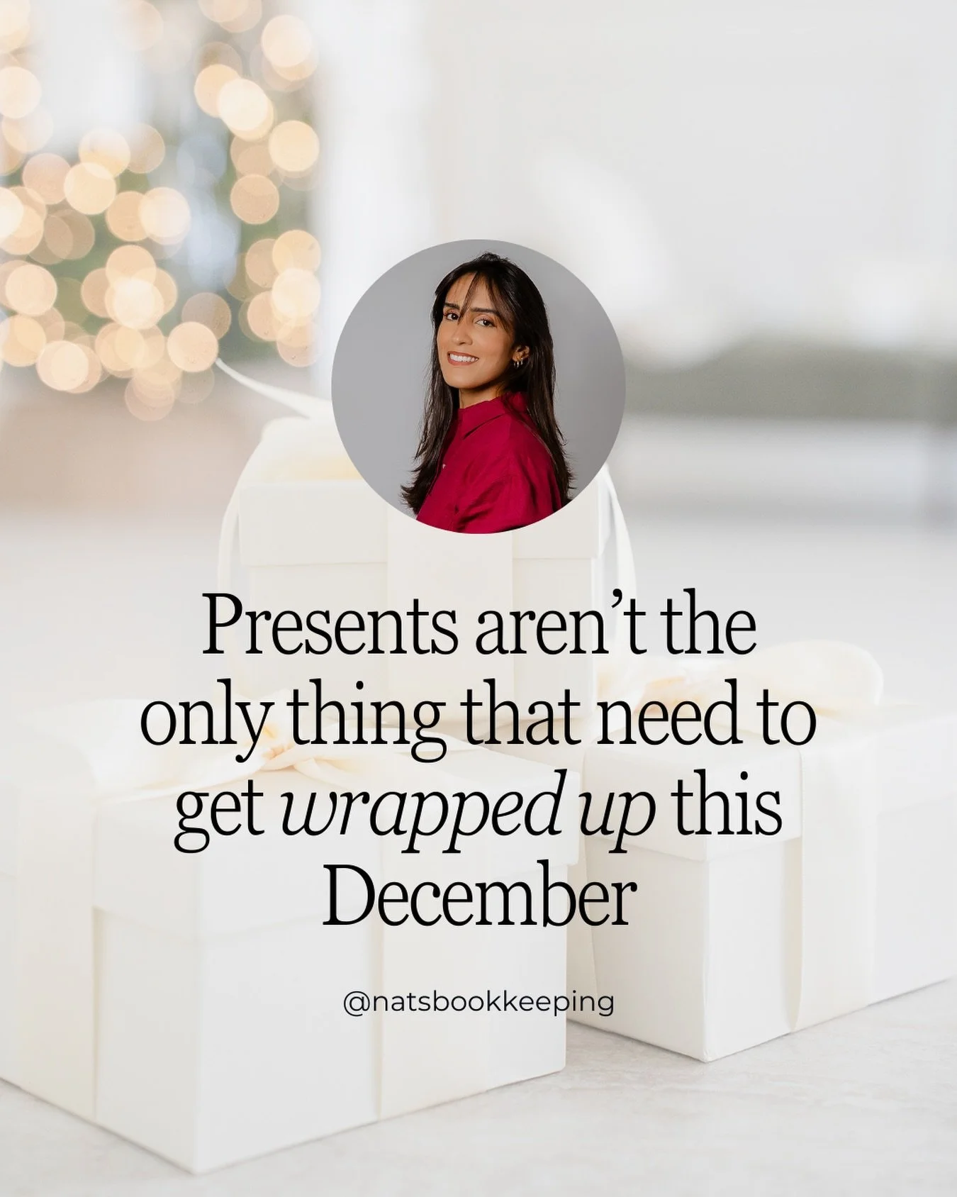 Don&rsquo;t forget to wrap up your bookkeeping too! 😜

On the topic of wrapping, are you the gift wrapper in your family?!

🎁 Personally, I beg my husband to help me out.