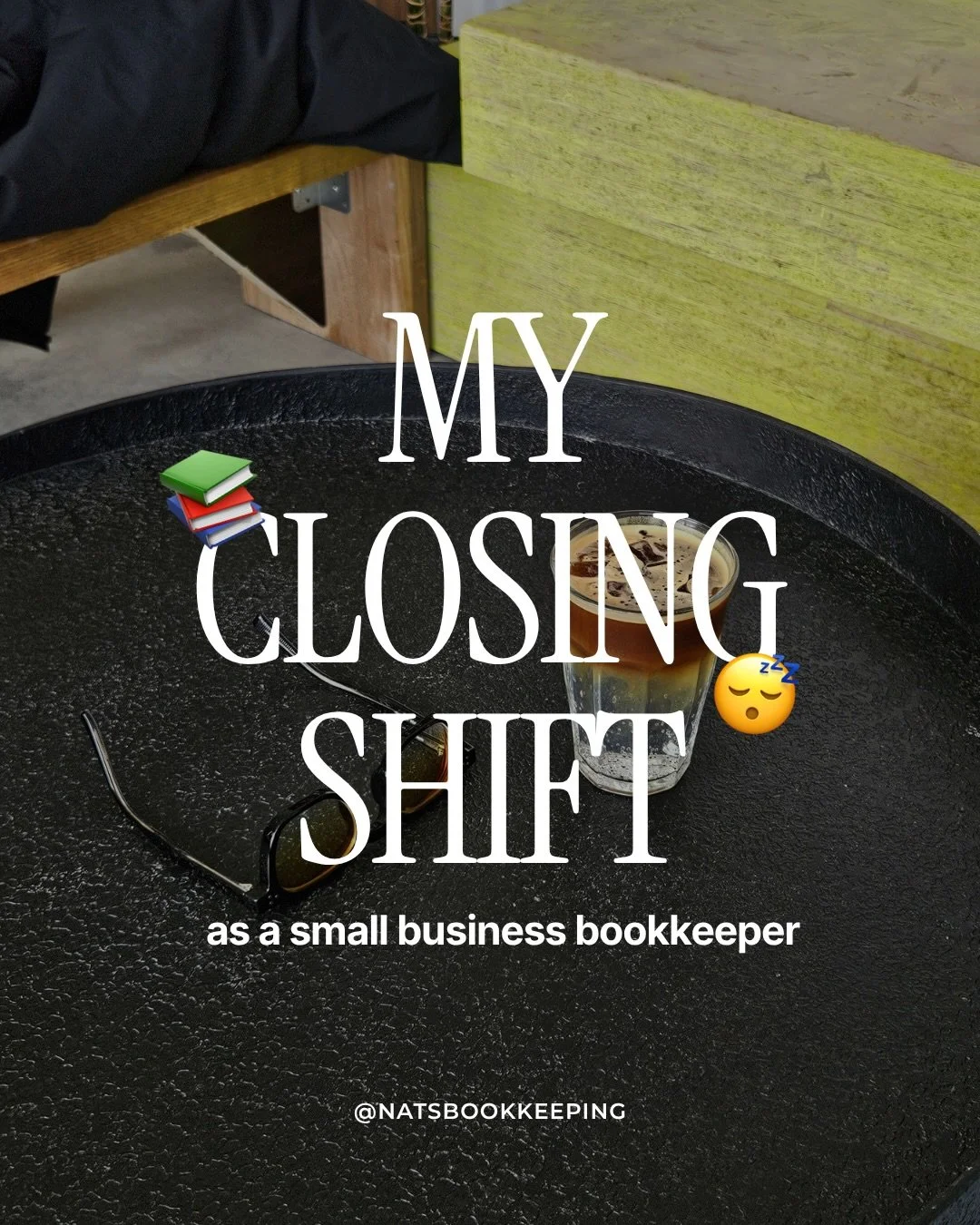 Come along with me on a typical closing shift as a small business bookkeeper at Nat&rsquo;s Bookkeeping Solutions. 📚
