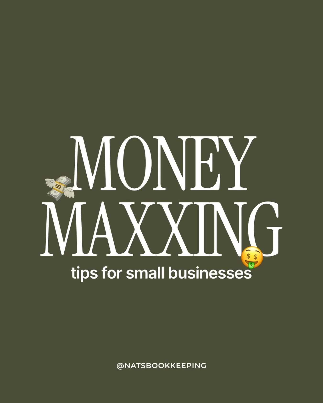 Forget about looksmaxxing, we&rsquo;re all about money maxxing at Nat&rsquo;s Bookkeeping Solutions. 🤑

If I were a small business owner who wanted to keep as much of my hard-earned money as possible, here&rsquo;s what I&rsquo;d do first &darr;

1️⃣